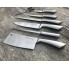 Набор кухонных ножей Royalty Line RL-KSS600 Silver 8 предметов для кухни со стальным лезвием и специальным покрытием на подставке