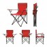 Стул раскладной для рыбалки и кемпинга со спинкой Camping quad chair HX 001 складное кресло с подстаканником и металлическим каркасом нагрузка 120 кг Красный