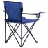 Стул раскладной рыбацкий и для кемпинга со спинкой Camping quad chair HX 001 складное кресло с подстаканником и металлическим каркасом нагрузка 120 кг Синий