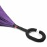 Зонт мужской и женский складной полу автомат Umbrella № 63J ветрозащитный обратного сложения стальной корпус двойной купол Фиолетовый