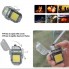 Электроимпульсная электронная зажигалка ARC Lighter 209 плазменная дуговая для сигарет электрическая с зарядкой от USB с фонариком