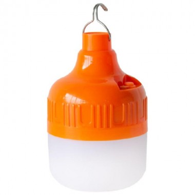 Фонарь светодиодный аккумуляторный кемпинговый Sun Lamp 30 Вт подвесная лампа с USB зарядкой и крючком для подвешивания Оранжевый