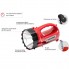 Фонарь светодиодный аккумуляторный INTERTOOL LB-0101 Black/Red ручной переносной 1 LED 5 W и боковая откидная лампа на 15 SMD