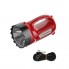 Фонарь светодиодный аккумуляторный INTERTOOL LB-0101 Black/Red ручной переносной 1 LED 5 W и боковая откидная лампа на 15 SMD