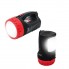 Фонарь светодиодный аккумуляторный INTERTOOL LB-0102 Black/Red ручной переносной 1 LED 5 W и боковая лампа на 25 LED + ремешок через плечо