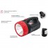 Фонарь светодиодный аккумуляторный INTERTOOL LB-0102 Black/Red ручной переносной 1 LED 5 W и боковая лампа на 25 LED + ремешок через плечо