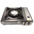 Настольная портативная газовая плита Portable Gas Stove BDZ-155-A туристическая горелка с пьезоподжигом на цанговых баллончиках и с переходником на баллон в кейсе