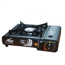 Настольная портативная газовая плита Portable Gas Stove Max туристическая горелка с пьезоподжигом на цанговых баллончиках и с переходником на баллон + кейс Настольная портативная газовая плита Portable Gas Stove Max туристическая горелка с пьезоподжигом на цанговых баллончиках и с переходником на баллон + кейс