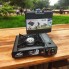 Настольная портативная газовая плита Portable Gas Stove Max туристическая горелка с пьезоподжигом на цанговых баллончиках и с переходником на баллон + кейс