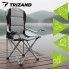 Складное кресло для рыбалки Trizand 27519 до 120 кг с подлокотниками, подстаканником и чехлом Серо-черное