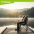 Складное кресло для рыбалки Trizand 27519 до 120 кг с подлокотниками, подстаканником и чехлом Серо-черное