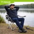Складное кресло для рыбалки Trizand 27519 до 120 кг с подлокотниками, подстаканником и чехлом Серо-черное