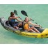 Надувная ПВХ лодка Intex Explorer K2 68307 двухместная байдарка каяк с килем надувным дном с веслами и насосом 312 х 91 см