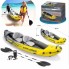 Надувная ПВХ лодка Intex Explorer K2 68307 двухместная байдарка каяк с килем надувным дном с веслами и насосом 312 х 91 см