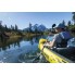 Надувная ПВХ лодка Intex Explorer K2 68307 двухместная байдарка каяк с килем надувным дном с веслами и насосом 312 х 91 см