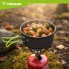Набор походной посуды Trizand 27413 на 1-2 человека алюминиевый 1,2 л со складными приборами и чехлом