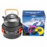 Набор туристической посуды Camping cooking DM 308 для походов кемпинга и путешествий с сумкой Черный с оранжевым