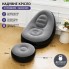 Надувне крісло A-Sofa з пуфом для ніг до 150 кг з насосом флоковане компактне для дому дачі та відпочинку Чорно-сіре