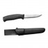 Нож походный туристический MORA Morakniv Companion Black для выживания кемпинга и для дома нескладной из нержавеющей стали с ножнами на ремень