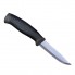 Нож походный туристический MORA Morakniv Companion Black для выживания кемпинга и для дома нескладной из нержавеющей стали с ножнами на ремень