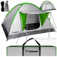 Палатка туристическая кемпинговая Trizand Montana 23481 водонепроницаемая 4 местная с навесом и чехлом