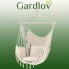 Подвесное кресло со спинкой и подушками Gardlov 23670 качели садовые уличные для дачи или дома размеры 130 х 97 см Бежевый