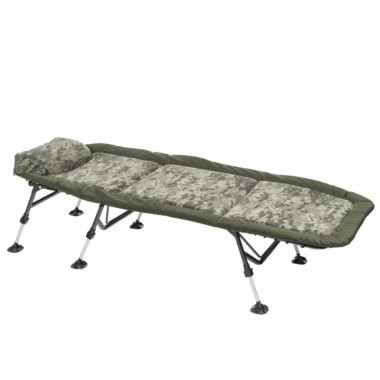 Раскладушка туристическая Mivardi Bedchair CamoCODE Flat6 M-BCHCC6 раскладная походная кровать с подушкой алюминиевым каркасом и нагрузкой 140 кг