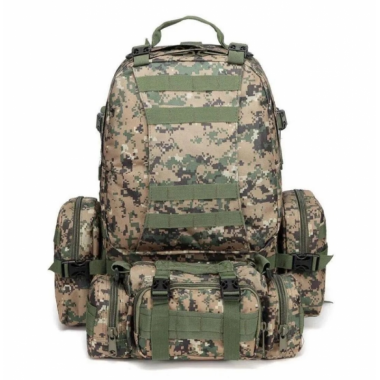 Рюкзак мужской тактический Tactical Backpack B08 55 л Пиксель с 3 съемными подсумками, системой MOLLE и регулируемыми ремнями