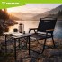 Складное садовое кресло Trizand 27552 до 120 кг с деревянными подлокотниками для террасы, балкона и кемпинга Черное