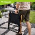 Складное садовое кресло Trizand 27552 до 120 кг с деревянными подлокотниками для террасы, балкона и кемпинга Черное