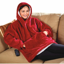 Толстовка плед с капюшоном Huggle Hoodie Ultra Plush Blanket мужская и женская плюшевая кофта с рукавами размер Oversize Бордовый Толстовка плед с капюшоном Huggle Hoodie Ultra Plush Blanket мужская и женская плюшевая кофта с рукавами размер Oversize Бордовый