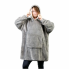 Толстовка плед с капюшоном Huggle Hoodie Ultra Plush Blanket мужская и женская плюшевая кофта с рукавами размер Oversize Серый