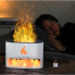 Портативный увлажнитель воздуха с имитацией пламени Flame Docsal White USB ночник и ароматический диффузор с соляными камнями для дома с подсветкой