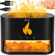 Портативный увлажнитель воздуха с эффектом пламени и камина Ruhhy 26417 USB ночник и ароматический диффузор с таймером 250 мл