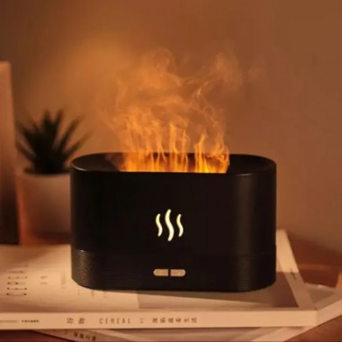 Портативный увлажнитель воздуха с имитацией пламени FLAME Ruhhy 22542 ночник и ароматический диффузор для дома и офиса с подсветкой питание от USB