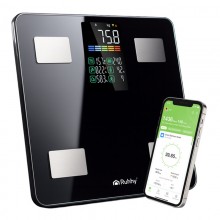 Напольные аналитические фитнес весы Ruhhy 20675 Black электронные для ванной комнаты до 226 кг с приложением для смартфона Напольные аналитические фитнес весы Ruhhy 20675 Black электронные для ванной комнаты до 226 кг с приложением для смартфона