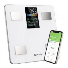 Умные аналитические фитнес весы для ванной комнаты Ruhhy 20676 White напольные электронные до 226 кг с приложением для смартфона Умные аналитические фитнес весы для ванной комнаты Ruhhy 20676 White напольные электронные до 226 кг с приложением для смартфона
