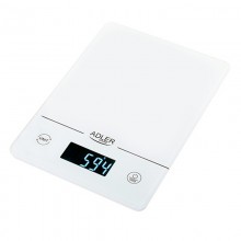 Весы кухонные электронные Adler AD 3170 White настольные стеклянные с ЖК дисплеем взвешиванием до 15 кг и погрешностью 1 г измерение объема Весы кухонные электронные Adler AD 3170 White настольные стеклянные с ЖК дисплеем взвешиванием до 15 кг и погрешностью 1 г измерение объема