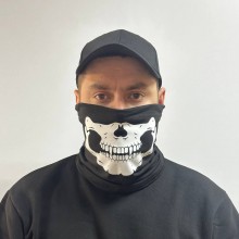 Баф военный с DTF принтом M-KET Черный трикотаж стрейч кулир размер 56-58 Баф военный с DTF принтом M-KET Черный трикотаж стрейч кулир размер 56-58