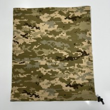 Баф летний M-KET Пиксель военный тактический защитный шарф-маска с затяжкой трикотаж кулир 100% хлопок размер M-L
