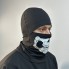 Балаклава подшлемник тактическая с DTF принтом M-KET Черный военная трикотаж стрейч кулир размер 56-58