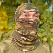 Балаклава подшлемник тактическая зимняя M-KET Мультикам военная флисовая размер универсальный М-L Балаклава подшлемник тактическая зимняя M-KET Мультикам военная флисовая размер универсальный М-L