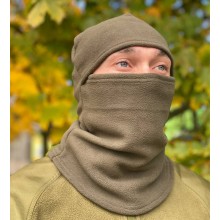 Балаклава подшлемник тактическая зимняя M-KET Оливковый военная флисовая размер универсальный M-L Балаклава подшлемник тактическая зимняя M-KET Оливковый военная флисовая размер универсальный M-L