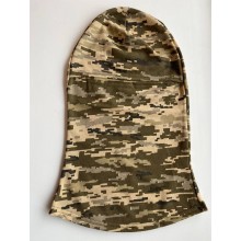 Балаклава подшлемник тактическая M-KET Пиксель военная трикотажная кулир 100% хлопок размер M-L