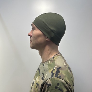Подшлемник военный летний M-KET Оливковый трикотаж кулир 95% хлопок 5% эластан размер универсальный 58-60