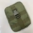 Подсумок для аптечки с отрывной спинкой на липучке M-KET Хаки военный с креплением на систему MOLLE с кнопками размеры 19х14х8 см