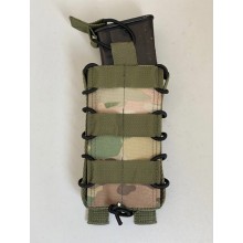 Подсумок для магазинов АК одинарный M-KET Мультикам военный штурмовой держатель на пояс разгрузочную систему РПС на систему MOLLE с фиксатором на резинке Подсумок для магазинов АК одинарный M-KET Мультикам военный штурмовой держатель на пояс разгрузочную систему РПС на систему MOLLE с фиксатором на резинке