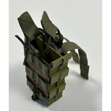 Подсумок для магазинов АК двойной открытый M-KET Мультикам ВСУ военный штурмовой держатель на пояс РПС на систему MOLLE с пластиковыми боками
