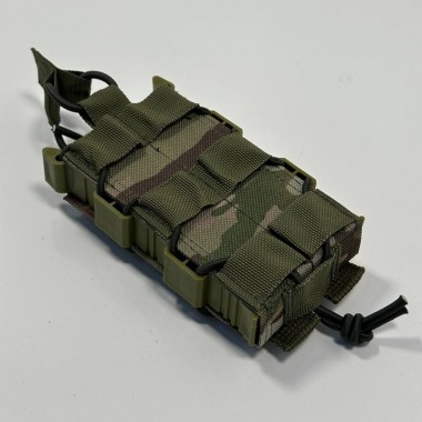 Подсумок для магазинов АК одинарный открытый M-KET Мультикам ВСУ военный штурмовой держатель на пояс РПС на систему MOLLE с пластиковыми боками