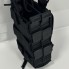 Подсумок для магазинов АК двойной открытый M-KET Черный ВСУ военный штурмовой держатель на MOLLE с пластиковыми боками